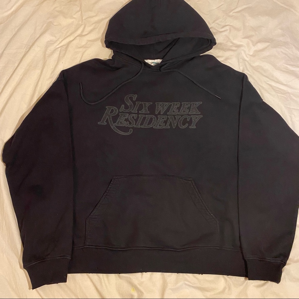 black six week residency hoodie